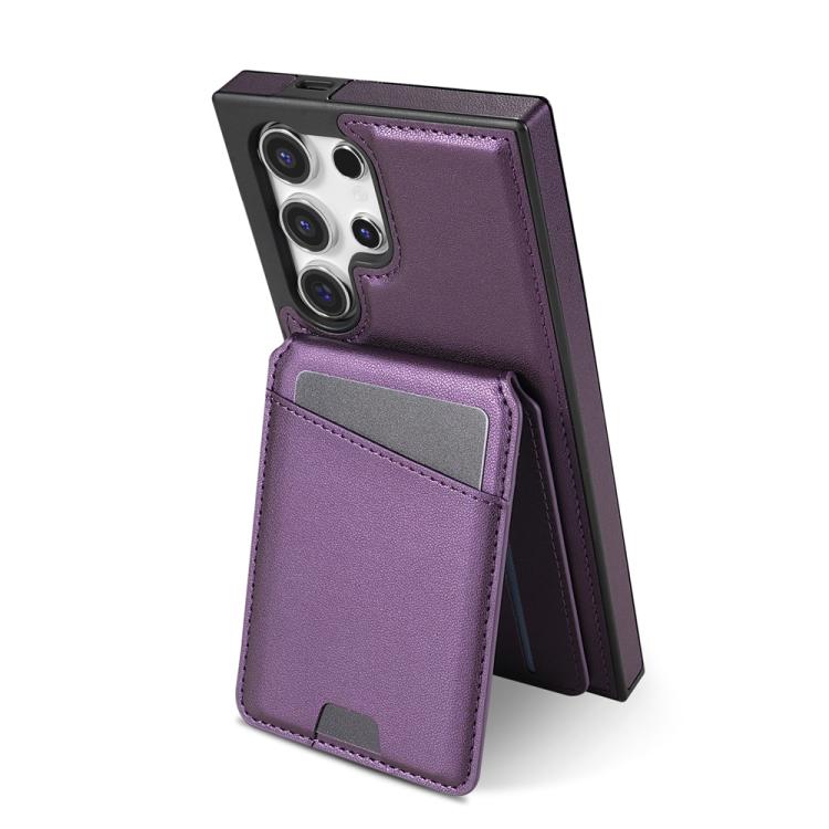 For Samsung Galaxy S24 Ultra 5G Skin Feel Detachable Card Bag Magsafe Phone Case