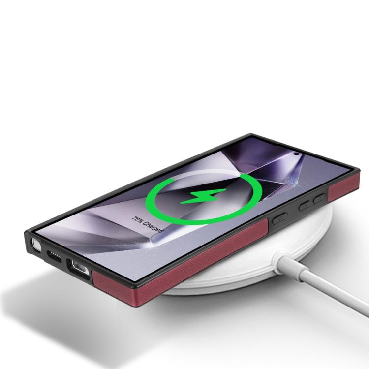 For Samsung Galaxy S23 Ultra 5G Skin Feel Detachable Card Bag Magsafe Phone Case