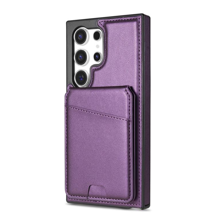 For Samsung Galaxy S23 Ultra 5G Skin Feel Detachable Card Bag Magsafe Phone Case
