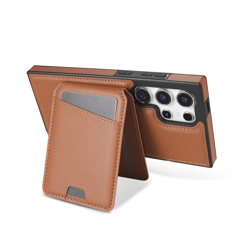 For Samsung Galaxy S23 Ultra 5G Skin Feel Detachable Card Bag Magsafe Phone Case
