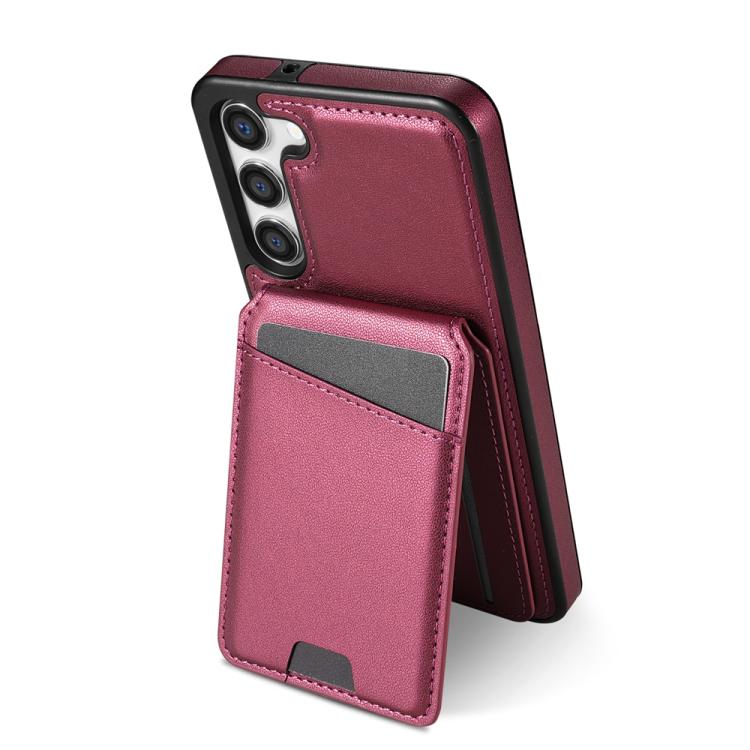 For Samsung Galaxy S23+ 5G Skin Feel Detachable Card Bag Magsafe Phone Case