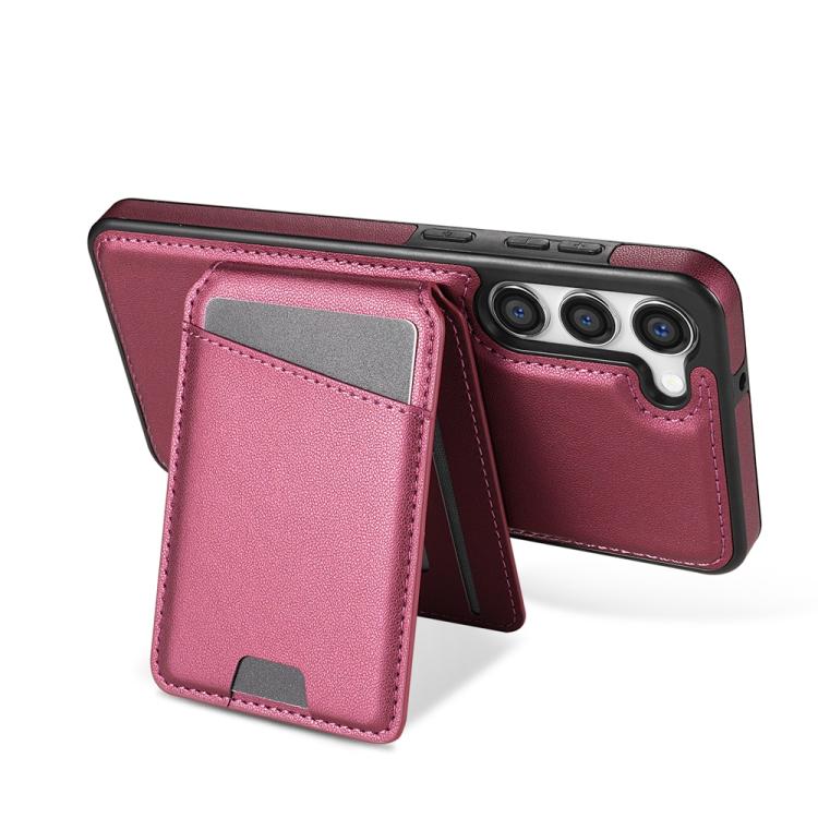 For Samsung Galaxy S23+ 5G Skin Feel Detachable Card Bag Magsafe Phone Case