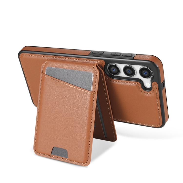 For Samsung Galaxy S23+ 5G Skin Feel Detachable Card Bag Magsafe Phone Case