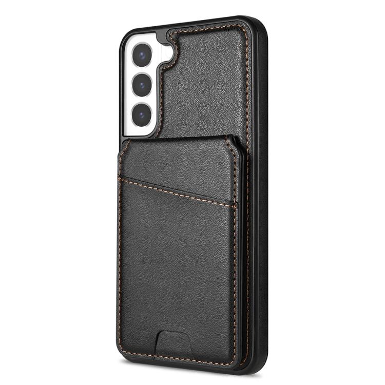 For Samsung Galaxy S22 5G Skin Feel Detachable Card Bag Magsafe Phone Case