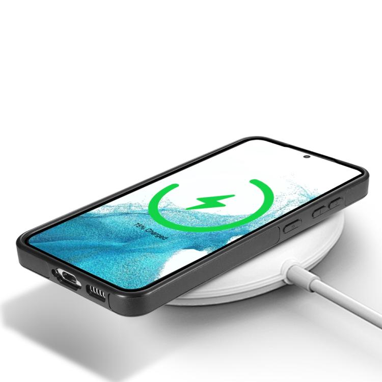 For Samsung Galaxy S22 5G Skin Feel Detachable Card Bag Magsafe Phone Case