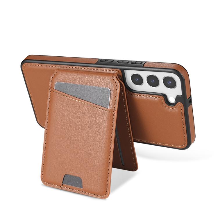 For Samsung Galaxy S22 5G Skin Feel Detachable Card Bag Magsafe Phone Case