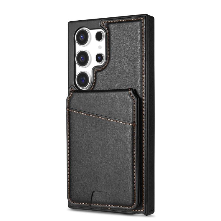 For Samsung Galaxy S22 Ultra 5G Skin Feel Detachable Card Bag Magsafe Phone Case