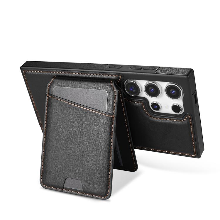 For Samsung Galaxy S22 Ultra 5G Skin Feel Detachable Card Bag Magsafe Phone Case