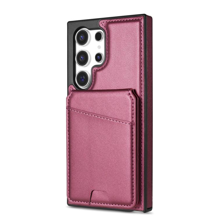 For Samsung Galaxy S22 Ultra 5G Skin Feel Detachable Card Bag Magsafe Phone Case
