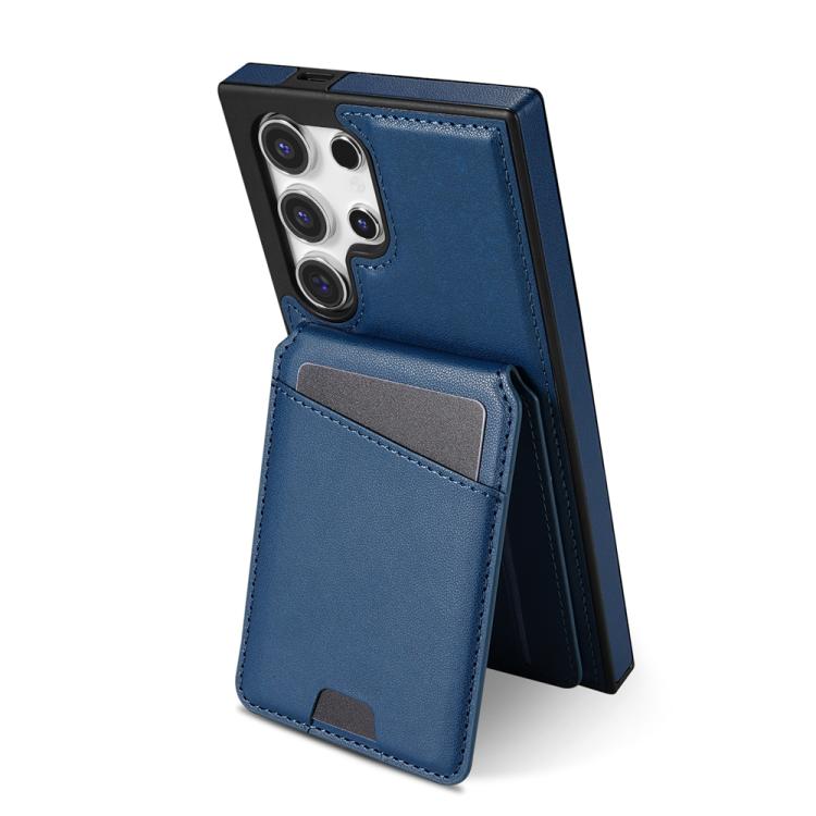 For Samsung Galaxy S22 Ultra 5G Skin Feel Detachable Card Bag Magsafe Phone Case
