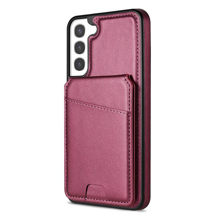 For Samsung Galaxy S21+ 5G Skin Feel Detachable Card Bag Magsafe Phone Case