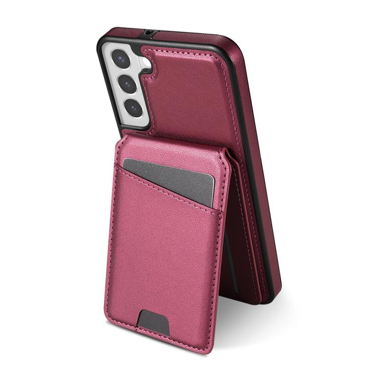 For Samsung Galaxy S21+ 5G Skin Feel Detachable Card Bag Magsafe Phone Case