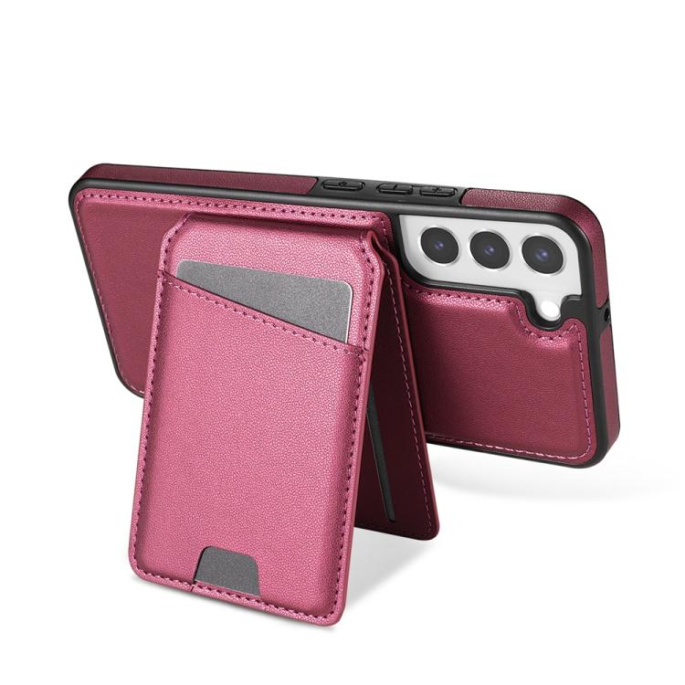 For Samsung Galaxy S21+ 5G Skin Feel Detachable Card Bag Magsafe Phone Case