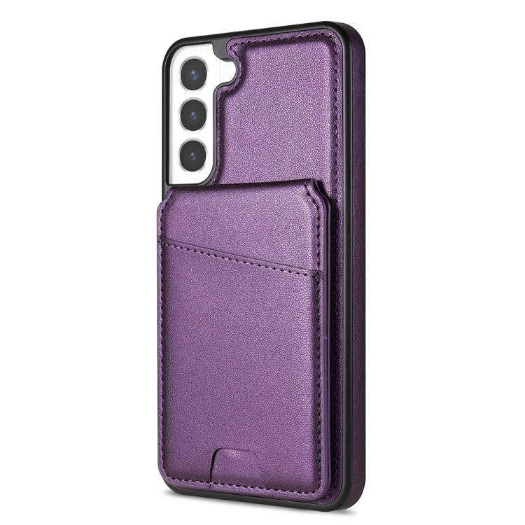 For Samsung Galaxy S21+ 5G Skin Feel Detachable Card Bag Magsafe Phone Case