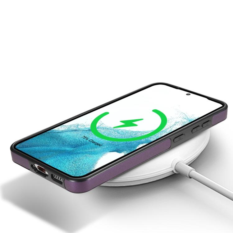 For Samsung Galaxy S21+ 5G Skin Feel Detachable Card Bag Magsafe Phone Case