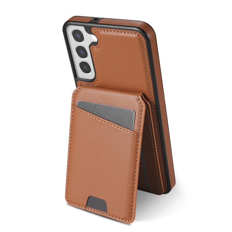 For Samsung Galaxy S21+ 5G Skin Feel Detachable Card Bag Magsafe Phone Case