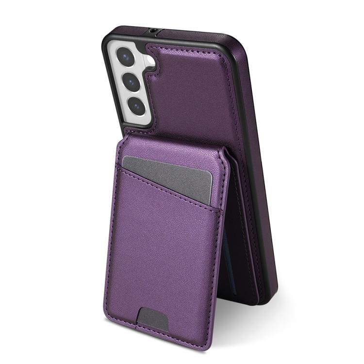 For Samsung Galaxy S21 FE 5G Skin Feel Detachable Card Bag Magsafe Phone Case