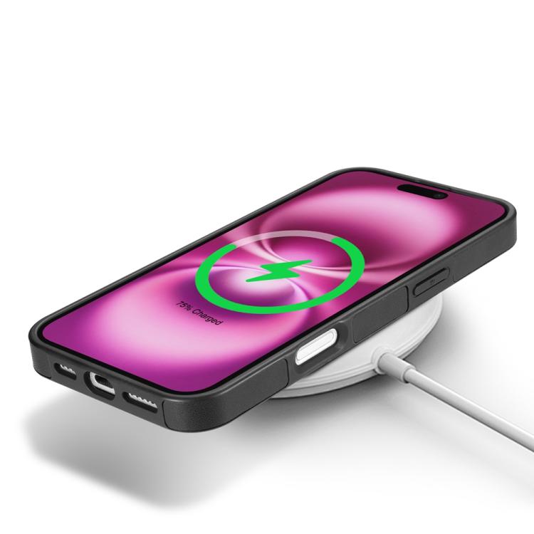 For iPhone 16 Skin Feel Detachable Card Bag Magsafe Phone Case