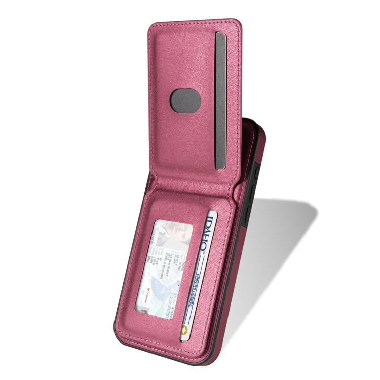 For iPhone 16 Skin Feel Detachable Card Bag Magsafe Phone Case