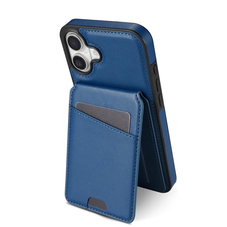 For iPhone 16 Skin Feel Detachable Card Bag Magsafe Phone Case