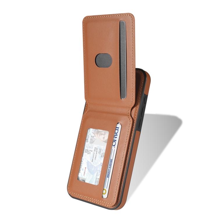 For iPhone 16 Skin Feel Detachable Card Bag Magsafe Phone Case