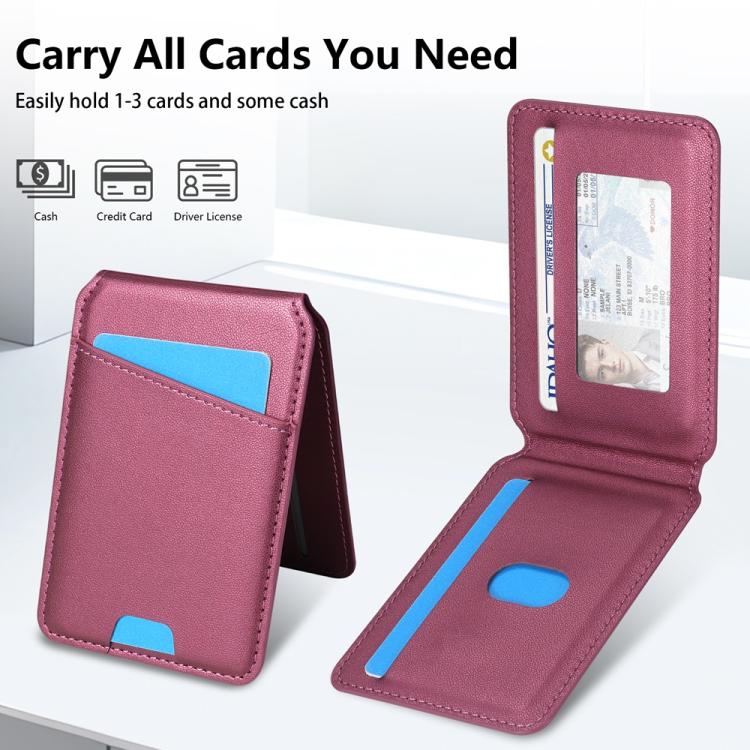 For iPhone 15 Pro Max Skin Feel Detachable Card Bag Magsafe Phone Case
