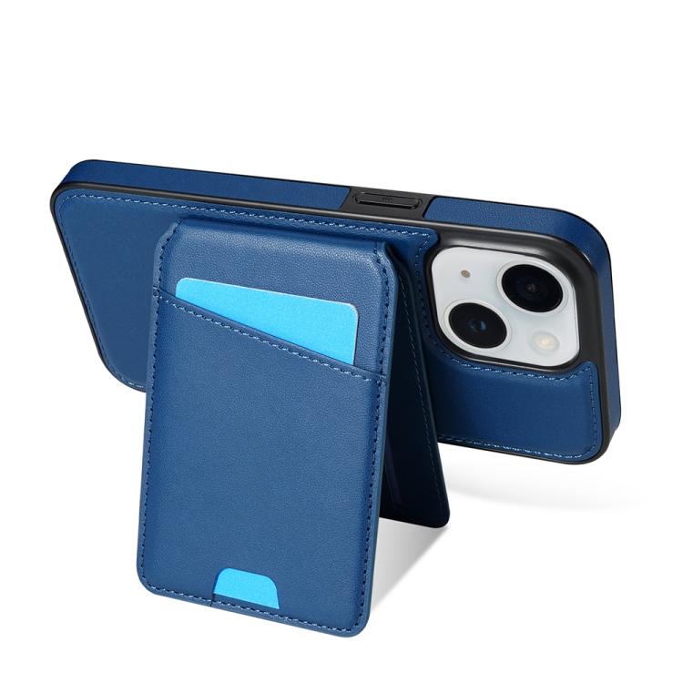 For iPhone 14 Plus Skin Feel Detachable Card Bag Magsafe Phone Case