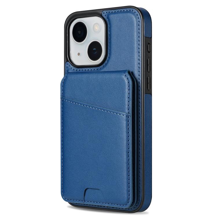 For iPhone 13 / 14 Skin Feel Detachable Card Bag Magsafe Phone Case
