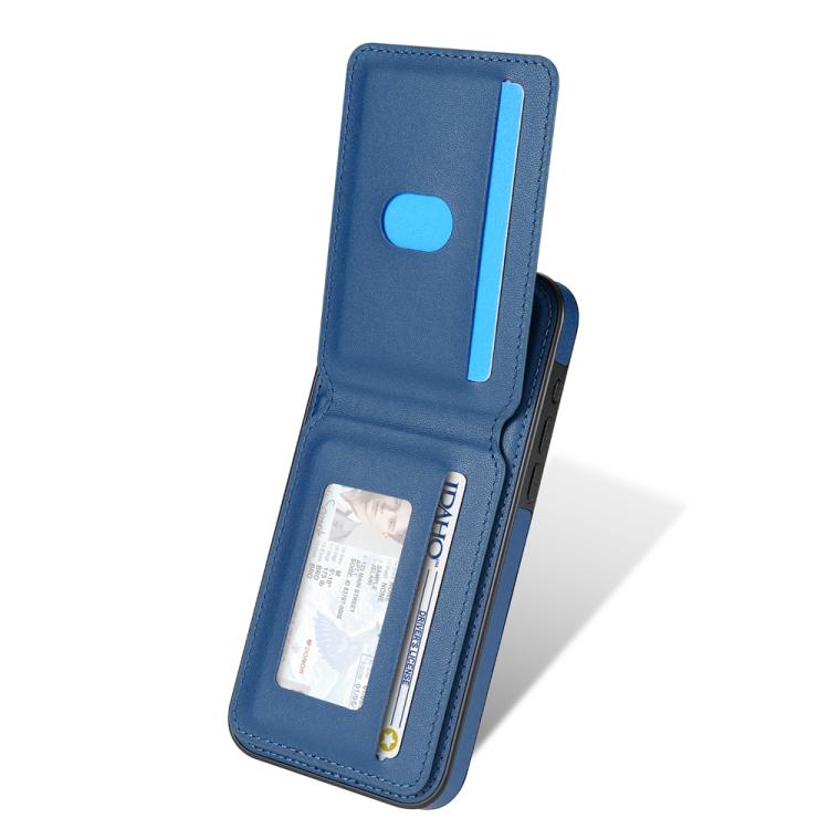For iPhone 13 / 14 Skin Feel Detachable Card Bag Magsafe Phone Case