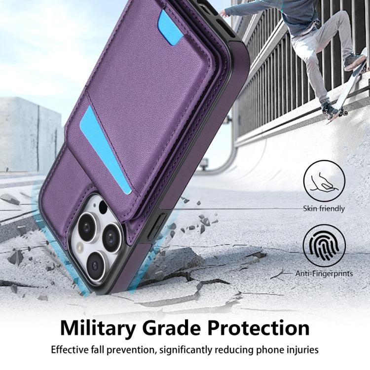 For iPhone 12 Pro Max Skin Feel Detachable Card Bag Magsafe Phone Case