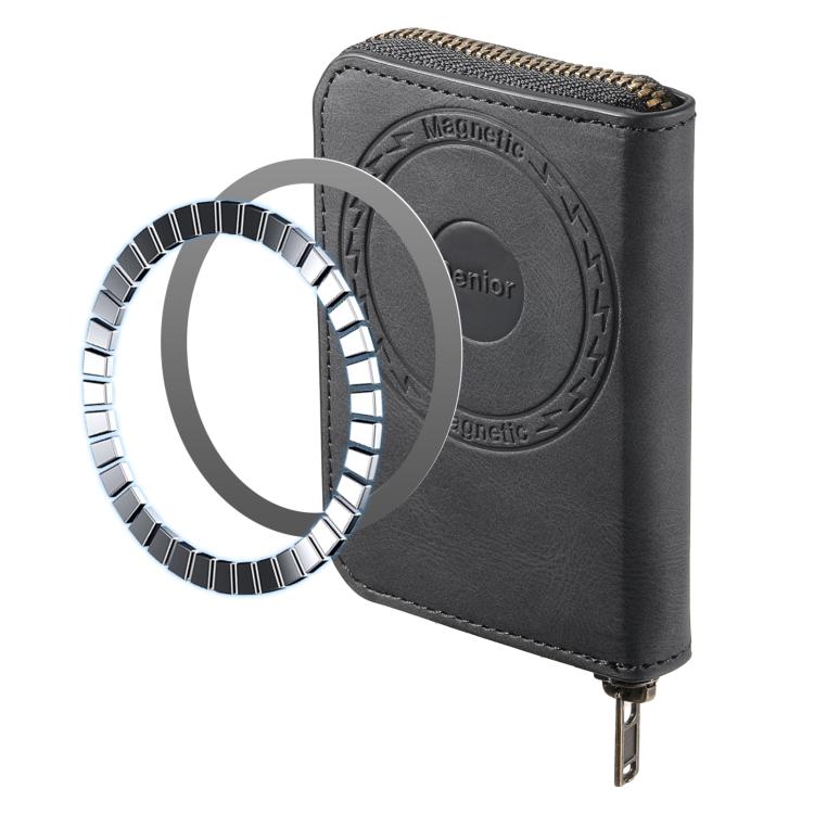Denior V17 Skin Feel MagSafe RFID Zipper Wallet Card Bag Case
