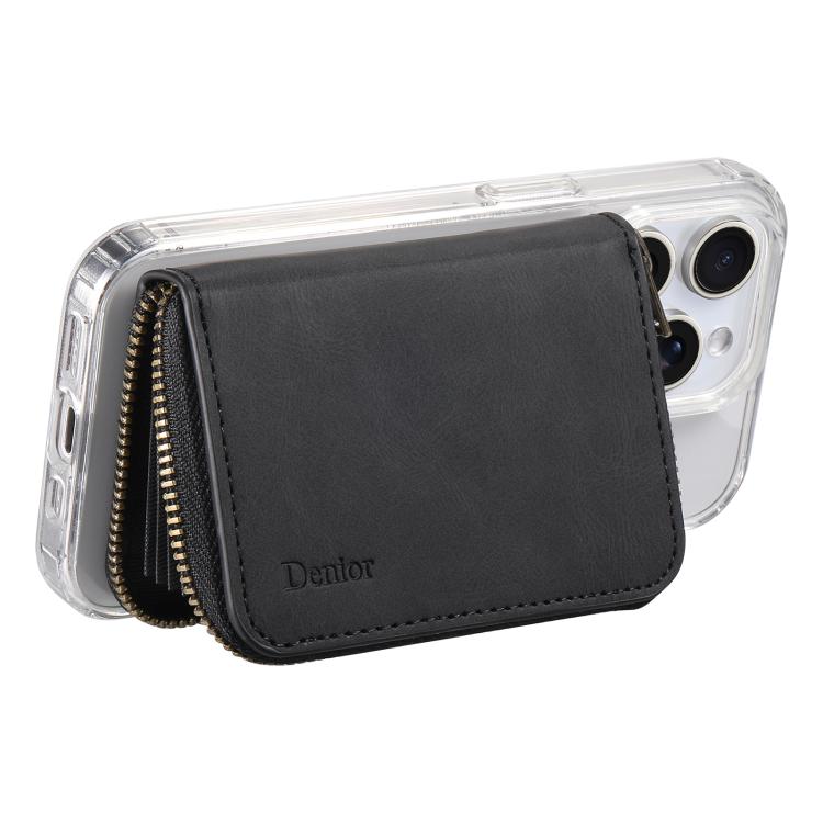 Denior V17 Skin Feel MagSafe RFID Zipper Wallet Card Bag Case