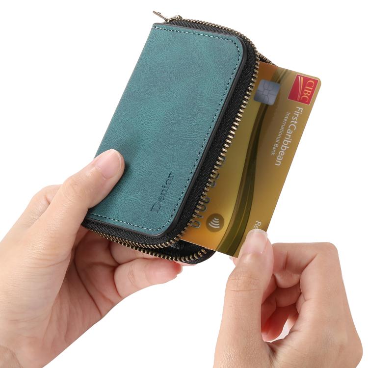 Denior V17 Skin Feel MagSafe RFID Zipper Wallet Card Bag Case