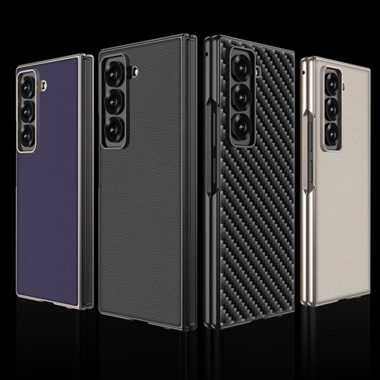 For Samsung Galaxy Z Fold6 Slim GKK Integrated Metal Paint Skin Feel Leather Full Coverage Phone Case
