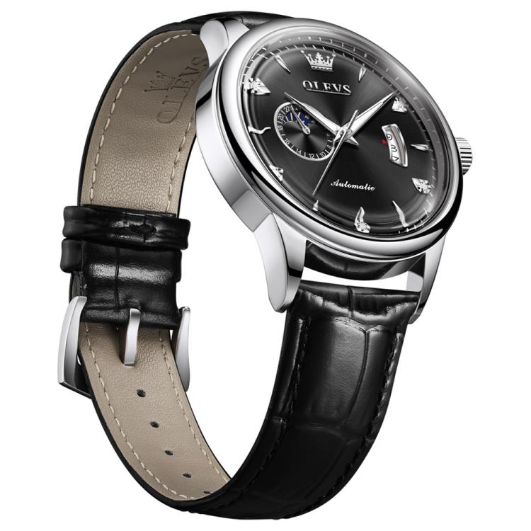 OLEVS 7040 Men Sun Moon Star Luminous Waterproof Mechanical Watch