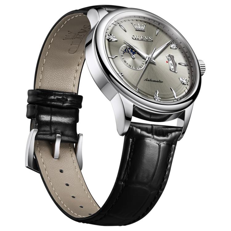 OLEVS 7040 Men Sun Moon Star Luminous Waterproof Mechanical Watch