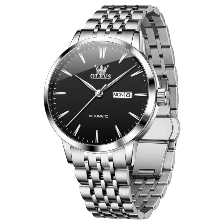 OLEVS 7048 Men Diamond Dual Calendar Mechanical Watch