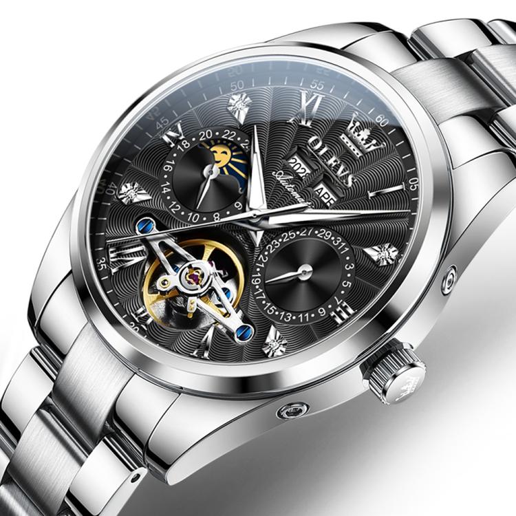 OLEVS 7028 Men Multifunctional Luminous Waterproof Mechanical Watch