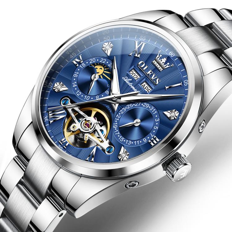 OLEVS 7028 Men Multifunctional Luminous Waterproof Mechanical Watch