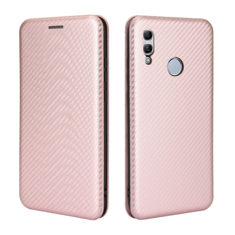 For Huawei Honor 10 Lite / P smart (2019) Carbon Fiber Texture Horizontal Flip TPU + PC + PU Leather Case with Card Slot