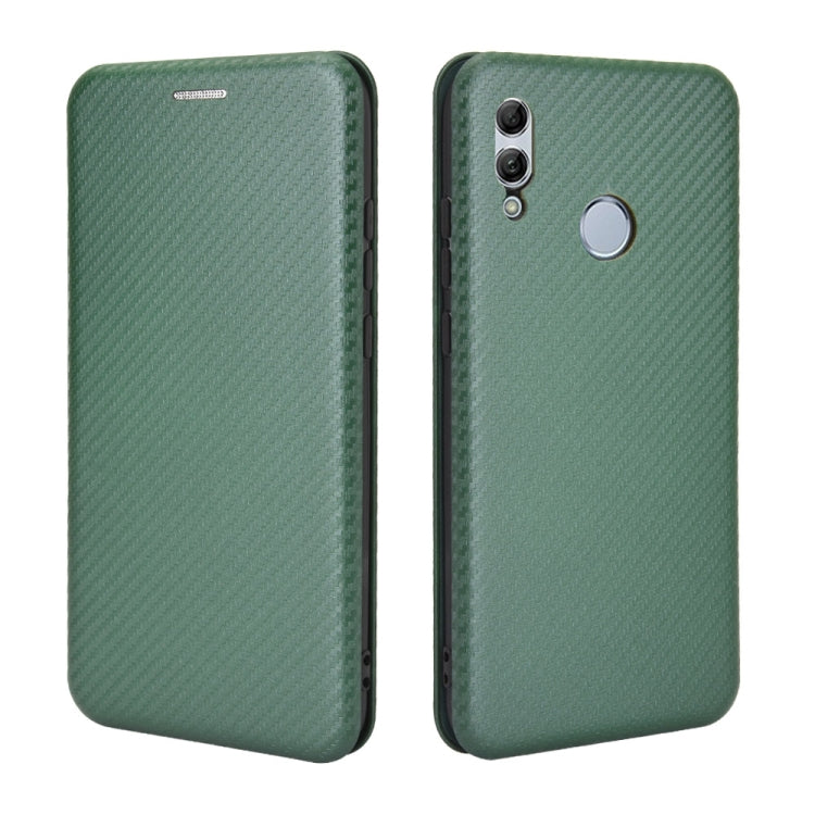 For Huawei Honor 10 Lite / P smart (2019) Carbon Fiber Texture Horizontal Flip TPU + PC + PU Leather Case with Card Slot