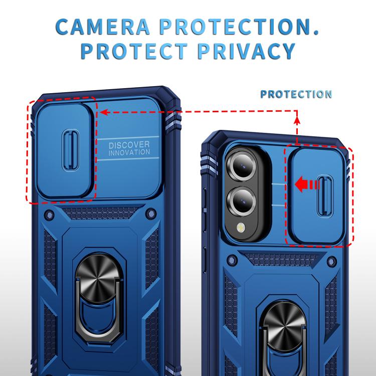 For Samsung Galaxy S25 Edge 5G Sliding Camshield TPU Hybrid PC Phone Case with Holder
