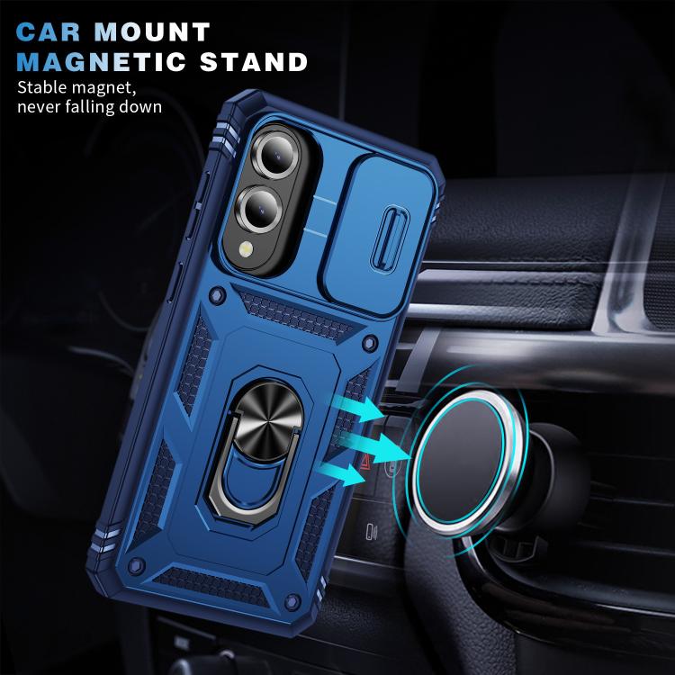 For Samsung Galaxy S25 Edge 5G Sliding Camshield TPU Hybrid PC Phone Case with Holder