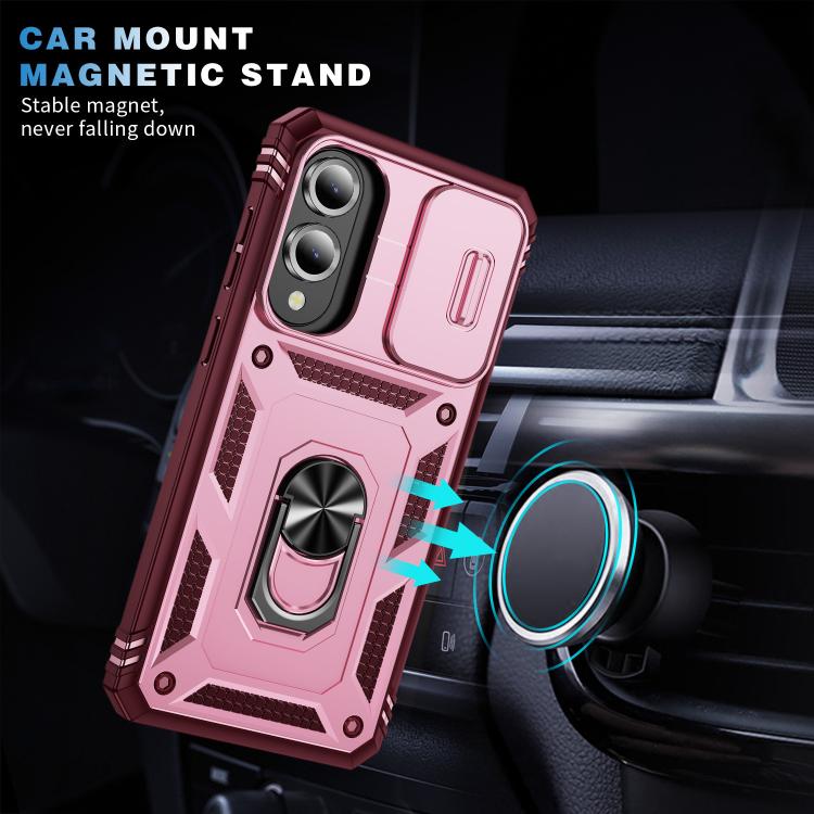 For Samsung Galaxy S25 Edge 5G Sliding Camshield TPU Hybrid PC Phone Case with Holder