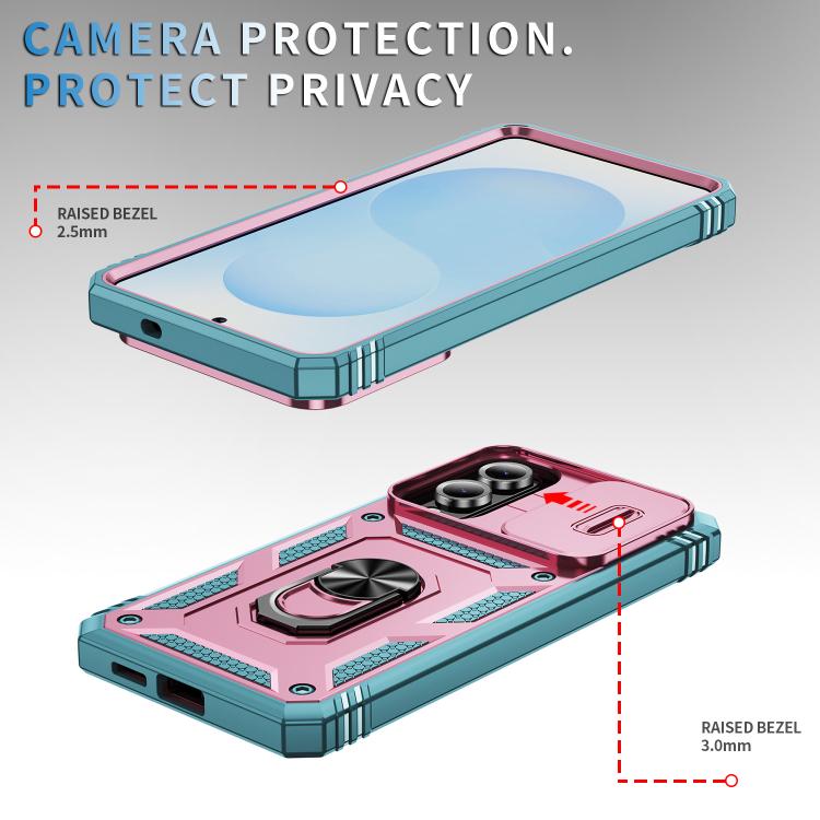 For Samsung Galaxy S25 Edge 5G Sliding Camshield TPU Hybrid PC Phone Case with Holder