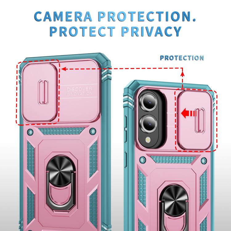 For Samsung Galaxy S25 Edge 5G Sliding Camshield TPU Hybrid PC Phone Case with Holder