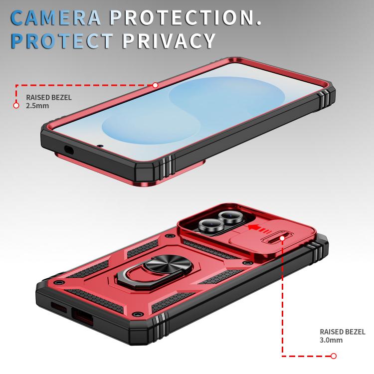 For Samsung Galaxy S25 Edge 5G Sliding Camshield TPU Hybrid PC Phone Case with Holder
