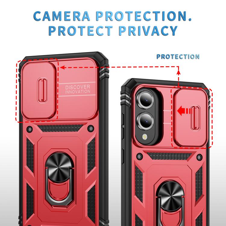 For Samsung Galaxy S25 Edge 5G Sliding Camshield TPU Hybrid PC Phone Case with Holder