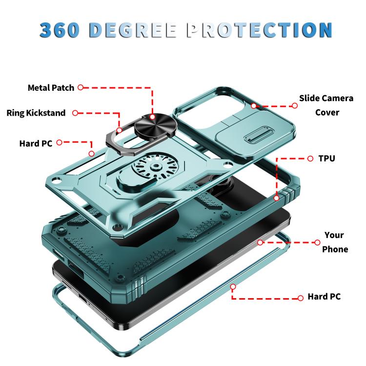 For Samsung Galaxy S25 Edge 5G Sliding Camshield TPU Hybrid PC Phone Case with Holder