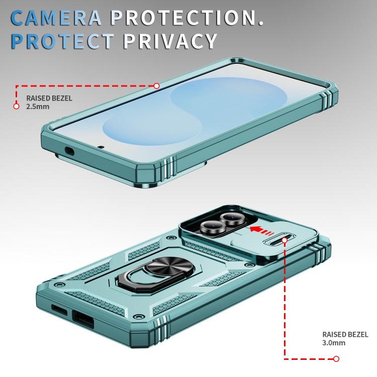 For Samsung Galaxy S25 Edge 5G Sliding Camshield TPU Hybrid PC Phone Case with Holder
